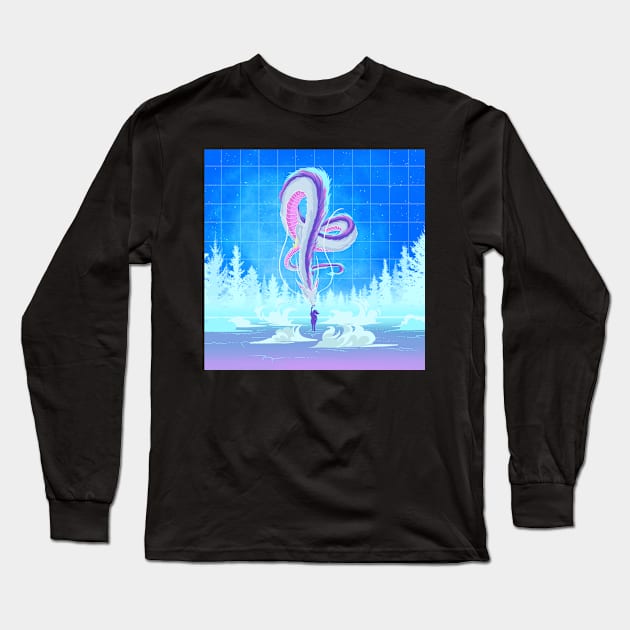 Dragon in the sky Long Sleeve T-Shirt by Michael.Alexander.art